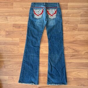 ❤️ Joe’s Jeans Custom Rhinestone Flare Jeans Size 25